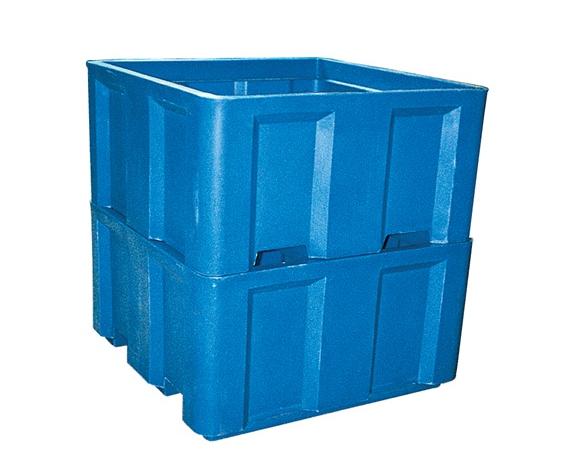POLY SKID BOXES- Single Wall Construction, 10 Cap. Cu. Ft., 44 x 24.5 x 17.5" H51-2180, Boxes Skid, Skid Boxes, Containers Fork Lifts, Fork Lift Containers, Containers Poly, Poly Containers, Poly Trucks & Tubs